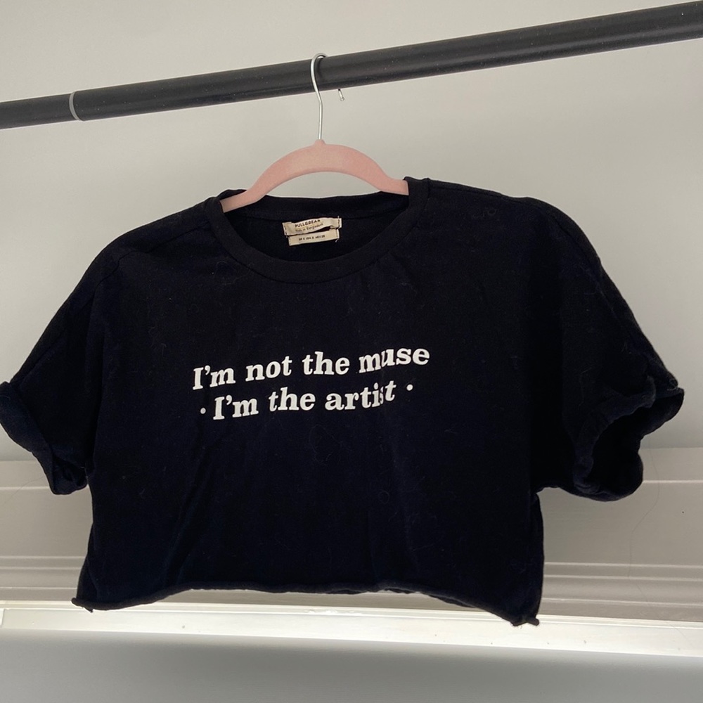 Pull&Bear brand black t-shirt.  Size S